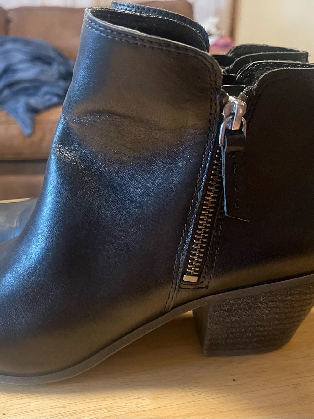 Frye Judith Double Zip Black Leather Short Boot Bootie Western Moto Women's 10
